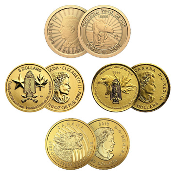 Royal Canadian Mint - Losowa Moneta 1/10 uncji złota