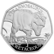  Dinosaurs: Iconic Specimens - Tyrannosaurus Rex 1 uncja Srebra 2024 Proof