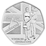 75 Years of the Windrush Generation 50p Miedzionikiel 2023