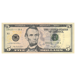 Banknot USA 5 Dolarów (5 U.S. dollars / 5 USD)