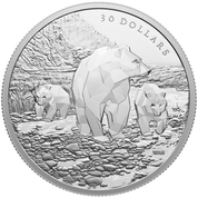 Canada: Multifaceted Animal Family - Grizzly Bears 2 uncje Srebra 2023 Proof