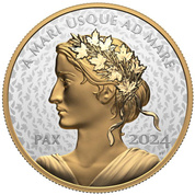 Canada: Peace Dollar pozłacany 5 uncji Srebra 2024 Proof Ultra High Relief Coin