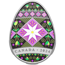 Canada: Pisanka $20 kolorowana Srebro 2024 Proof