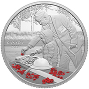 Canada: Remembrance Day kolorowany $20 Srebro 2023 Proof