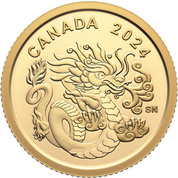 Canada: Spirit Dragon $8 Złoto 2024 Proof 