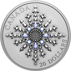 Canada: The Sapphire Jubilee Snowflake Brooch $20 Srebro 2024 Matte Proof 