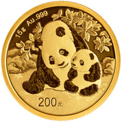 Chińska Panda 15 gramów Złota 2024