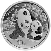 Chińska Panda 30 gramów Srebra 2024