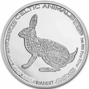 Czad: Celtic Animals - Rabbit 1 uncja Srebra 2021