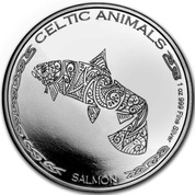 Czad: Celtic Animals - Salmon 1 uncja Srebra 2021