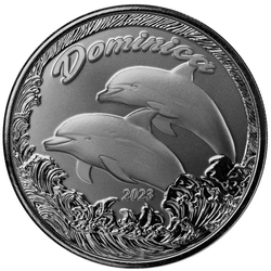 Dominica: Dolphin 1 uncja Srebra 2023 Prooflike 