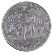 Frontiers: Westward Ho 1 uncja Srebra 2020 Antiqued Round Coin
