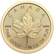 Kanadyjski Liść Klonowy 1/4 uncji Złota 2024