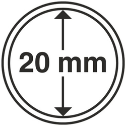 Leuchtturm - Plastikowy kapsel na monetę 20 mm 100 sztuk
