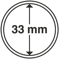 Leuchtturm - Plastikowy kapsel na monetę 33 mm 100 sztuk