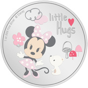 Niue: Disney Baby Little Hugs - Girl kolorowana 1 uncja Srebra 2024 Proof