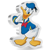 Niue: Disney - Donald Duck kolorowany 1 uncja Srebra 2021 Proof Shaped Coin