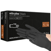Rękawiczki nitrylowe do numizmatyki XL (czarne) 100 sztuk 