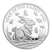 Royal Mint Lunar: Rok Królika 1 uncja Srebra 2023 Proof
