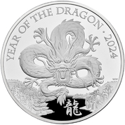 Royal Mint Lunar: Rok Smoka 1000 gramów Srebra 2024 Proof