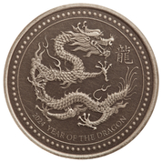 Samoa: Year of the Dragon 1/2 uncji Srebra 2024 Antiqued Coin 
