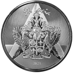 St. Lucia - Coat of Arms 1 uncja Srebra 2023 Prooflike (moneta w kapslu)