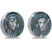 Zestaw 2 monet New Zealand: Avatar - The Way of Water 'Neytiri and Jake' kolorowany 2 x 1 uncja Srebra 2023 Proof
