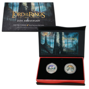 Zestaw 2 monet The Lord of the Rings: The Two Towers - 20. rocznica filmu kolorowany 2 x 1 uncja Srebra 2022 Proof
