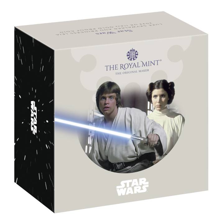  Star Wars: Luke Skywalker and Princess Leia 1/4 uncji Złota 2023 Proof