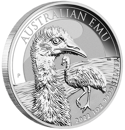 Australijski Emu 1 uncja Srebra 2022 MS 70 NGC First Day of Issue