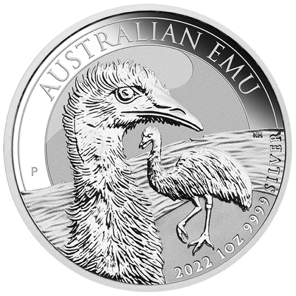 Australijski Emu 1 uncja Srebra 2022 MS 70 NGC First Day of Issue