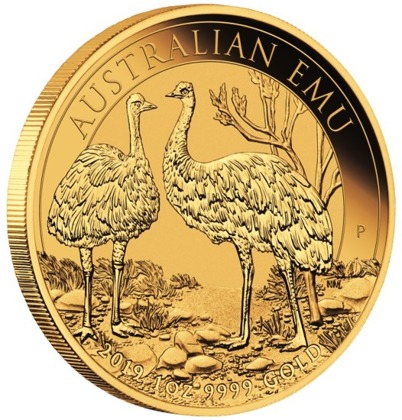 Australijski Emu 1 uncja Złota 2019