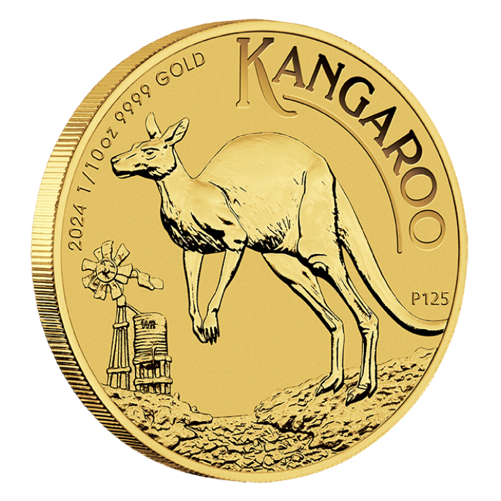 Australijski Kangur 1/10 uncji Złota 2024