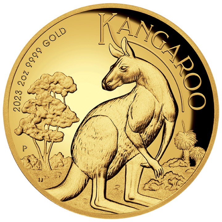 Australijski Kangur 2 uncje Złota 2023 Proof High Relief	