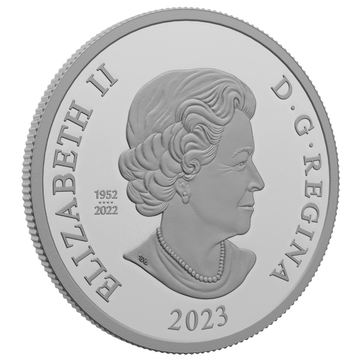 Canada: His Majesty King Charles III's Royal Cypher $1 Srebro 2023 Proof 