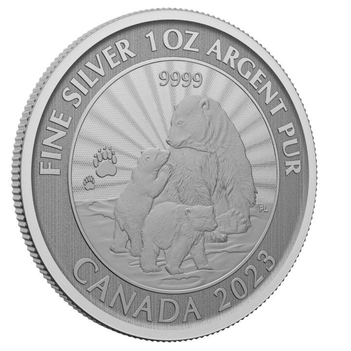 Canada: The Majestic Polar Bear 1 uncja Srebra 2023 (w karcie)