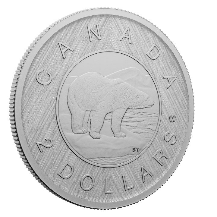 Canada: Tribute - W Mint Mark "Polar Bear" $2 Srebro 2023 Specimen