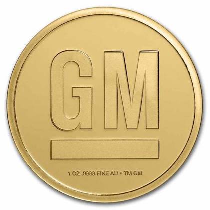 General Motors Logo (1967-2021) 1 uncja Złota Certipack