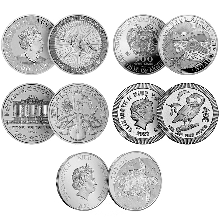 Moneta 1 uncja Srebra Niesortowana