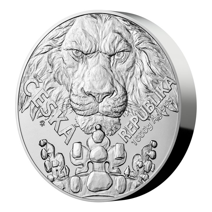 Niue: Czech Lion 1000 gramów Srebra 2023