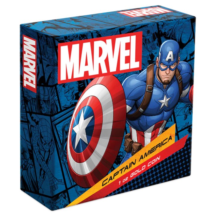 Niue: Marvel - Captain America 1 uncja Złota 2023 Proof