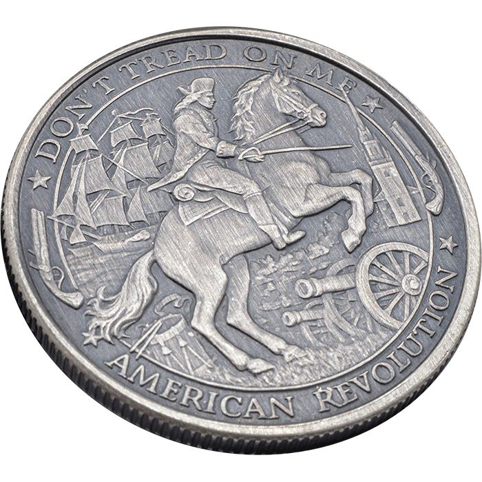 Patriot: American Revolution 1 uncja Srebra 2019 Antiqued Round Coin