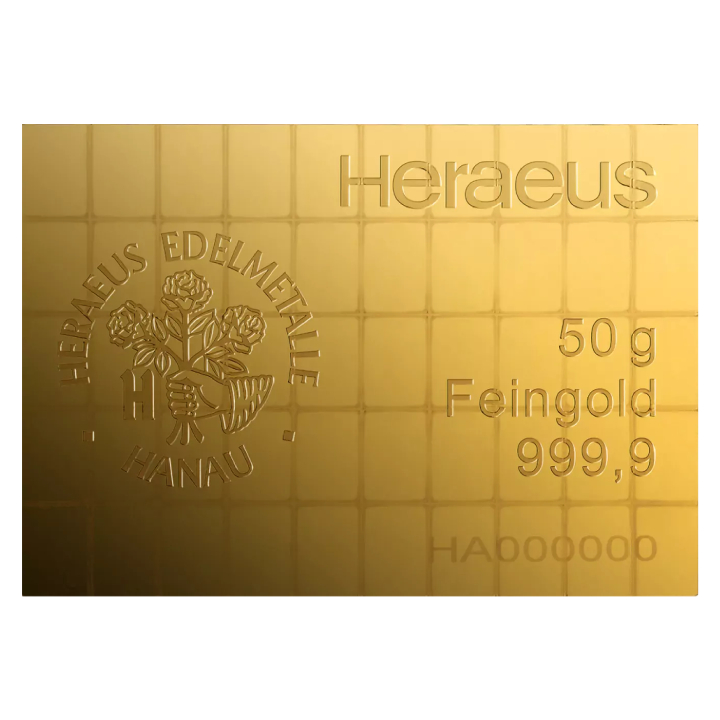 Sztabka Heraeus 50 x 1 gram Złota CombiBar LBMA	
