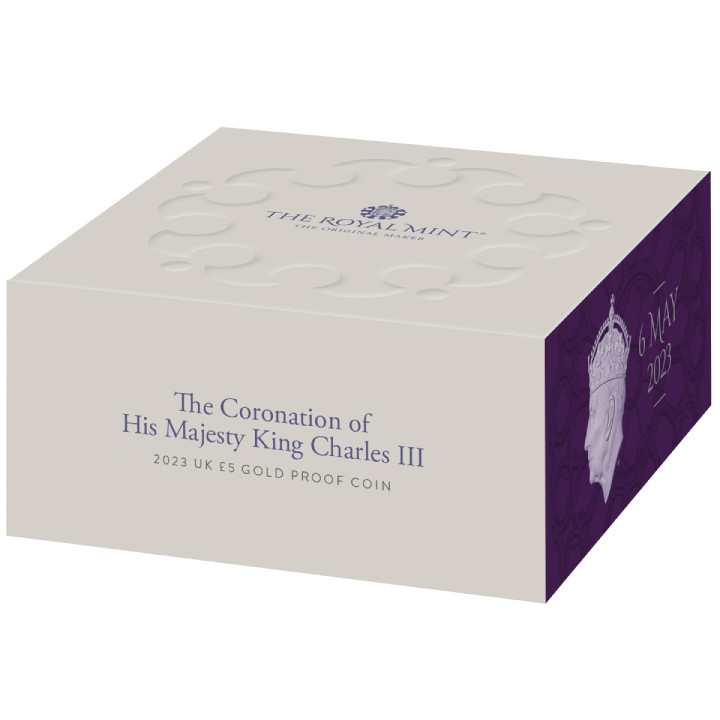 The Coronation of His Majesty King Charles III £5 Złoto 2023 Proof 