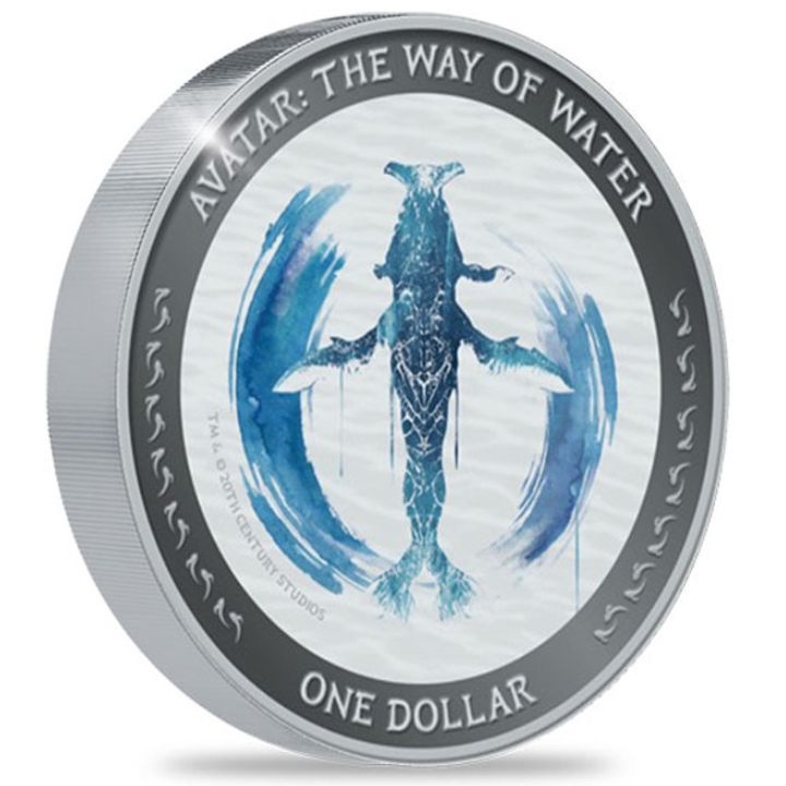 Zestaw 2 monet New Zealand: Avatar - The Way of Water 'Pandoran Fauna' kolorowany 2 x 1 uncja Srebra 2023 Proof