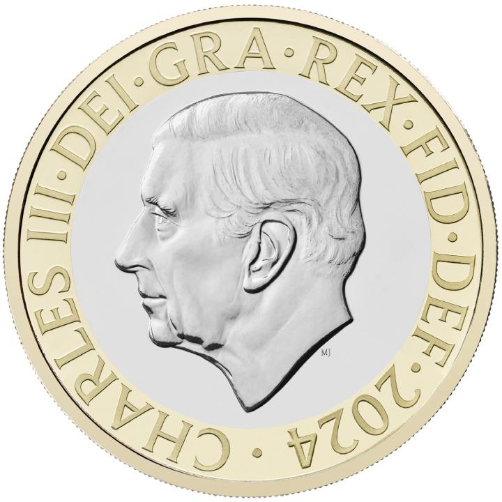 Zestaw 8 monet Miedzionikiel Wielka Brytania Definitive 2024