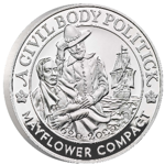 400. rocznica Mayflower - Zestaw (moneta i medal) Srebro 2020 Proof