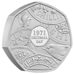 50. rocznica Dnia Dziesiętnego 2021 Proof Piedfort Coin