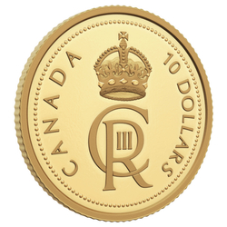 Canada: His Majesty King Charles III's Royal Cypher $10 Złoto 2023 Proof 