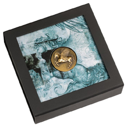 Cook Islands: Pegasos 1 uncja Złota 2022 Ultra High Relief Antiqued Coin